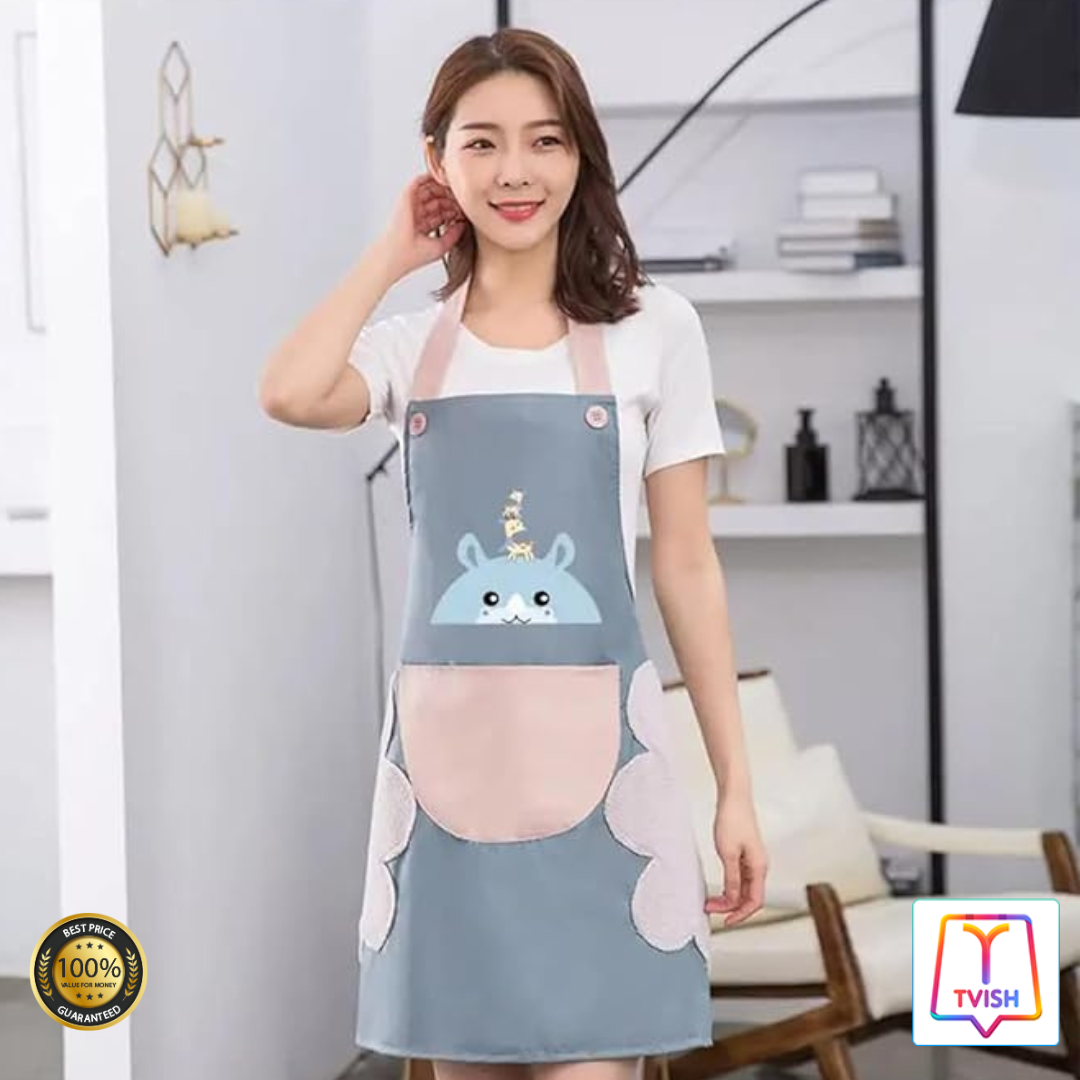 Waterproof Apron - Waterproof Aprons With Pockets and Hand-Wiping ,and Oil-proof.