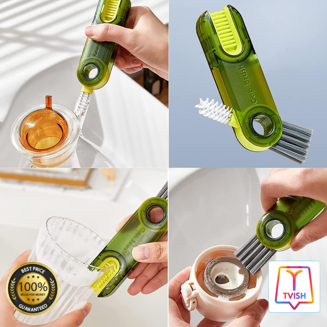 Bottle Cleaning Brush - 3 in 1 Bottle Cleaning Brush , Multipurpose Cleaning Brush.