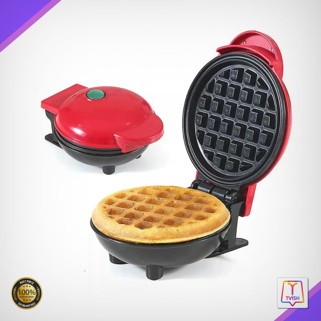 Mini Electronic Waffle Maker To Make Breakfast, Dessert, Sandwich, Pan Cakes, Paninis.